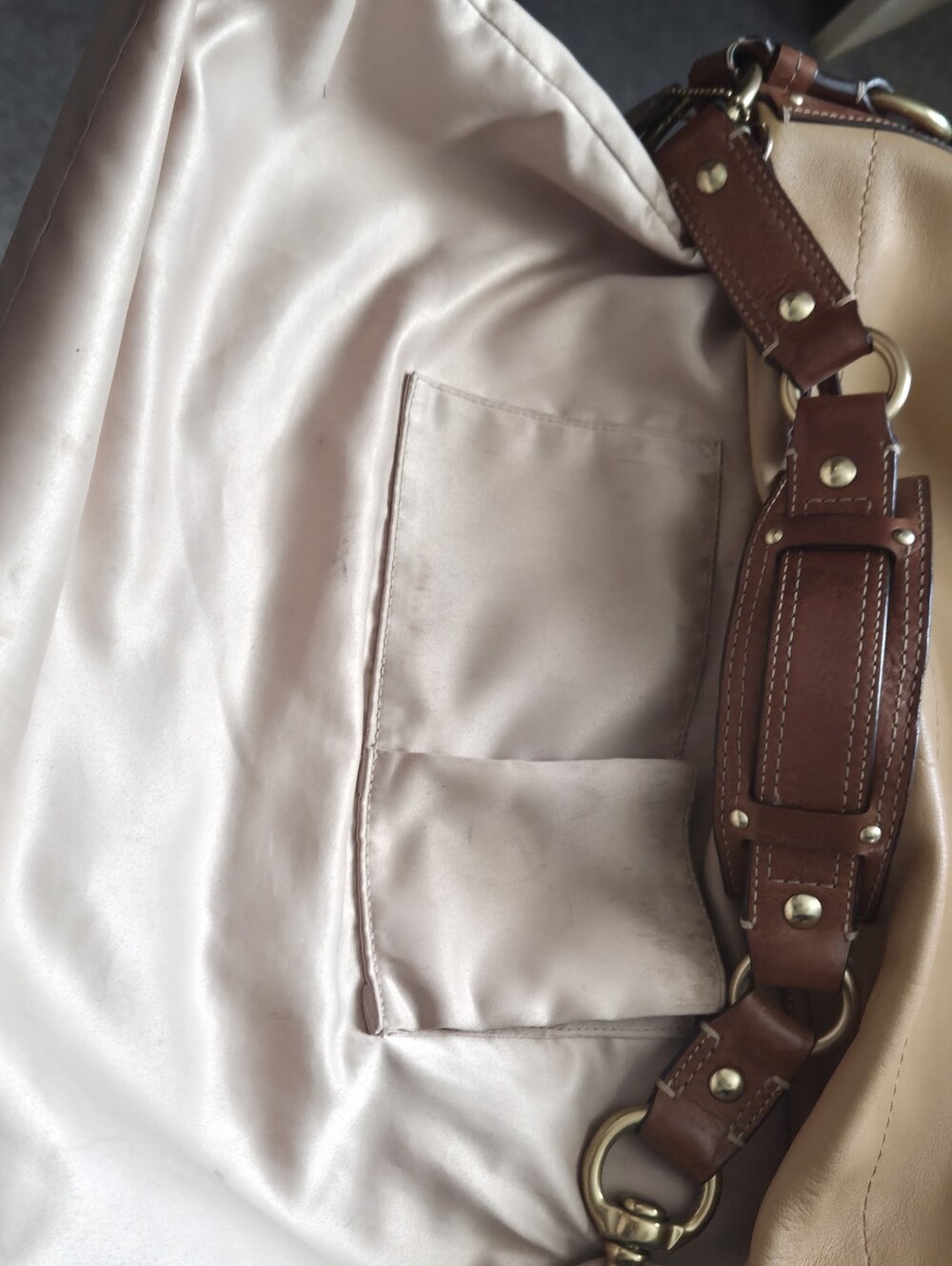 Coach Pebbled Leather Hobo Bag in Tan - Picture 13 of 14